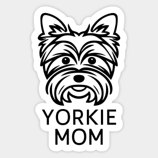 Yorkie Mom Line Art Sticker